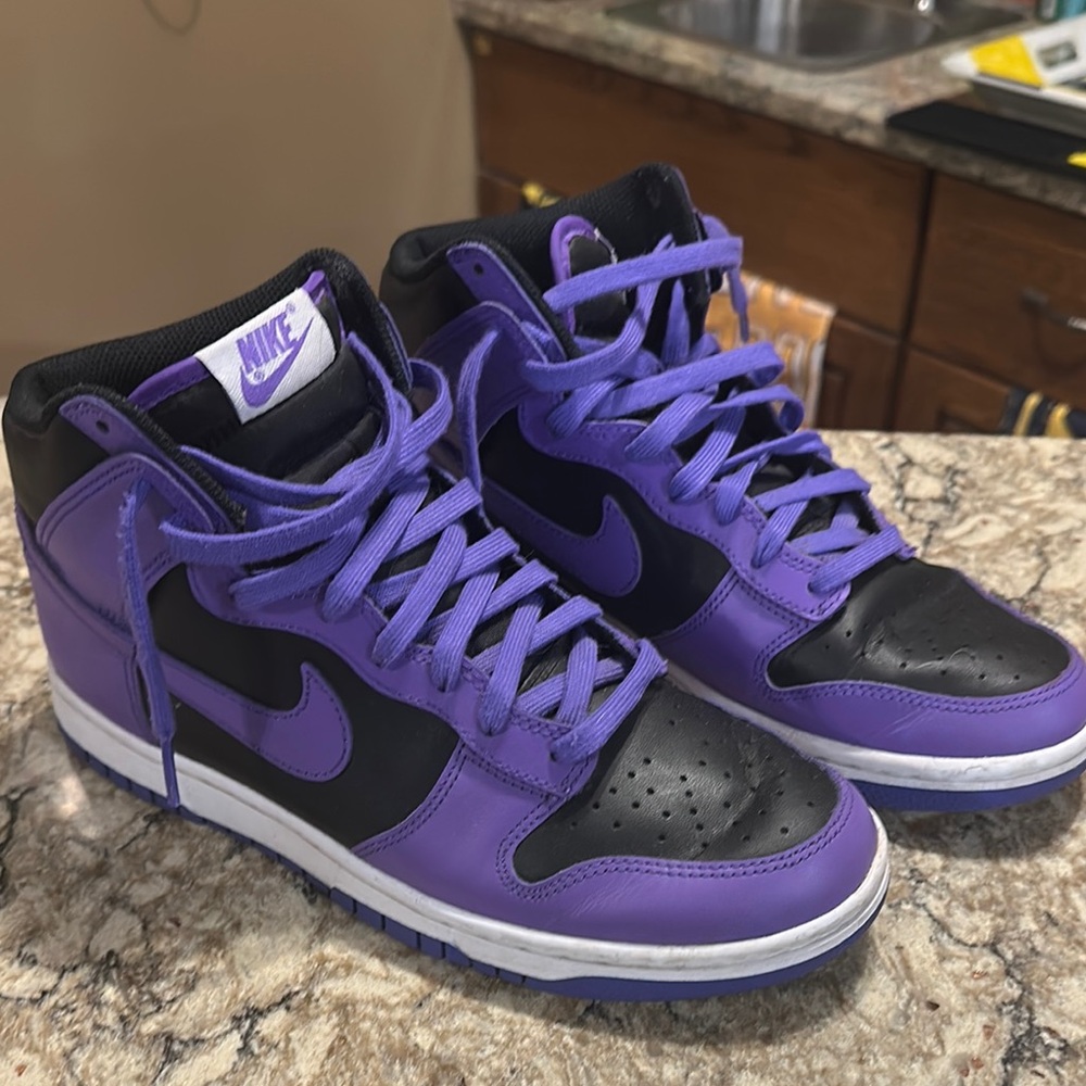 Nike Purple and Black Athletic Shoes - DUNKS